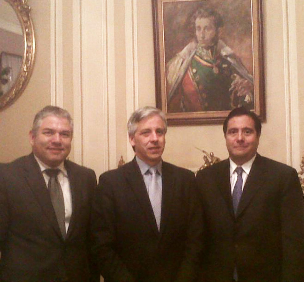 Vicepresidente Alvaro García, Martín Torrijos y Enrique Reina