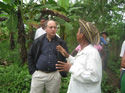 Comissioner Víctor Abramovich turing the visit to the Afro-Colombian communities in the Chocó Department