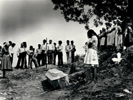 Visita a una Comunidad Guatemalteca durante un funeral. Crédito: Archivo CIDH