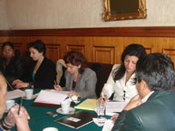 The IACHR delegation at Bolivia's Foreign Ministry, June 9, 2008