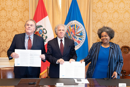 OEA y Perú firman acuerdo para realizar la Asamblea General en Lima